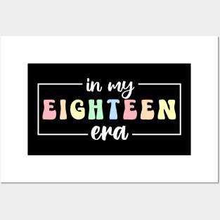 In My Eighteen Era Cute Design For Girls, Hello Eighteen Est 2005 Saying, 18th Birthday Party Posters and Art